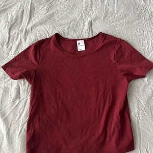 All in Motion Maroon Crop Top